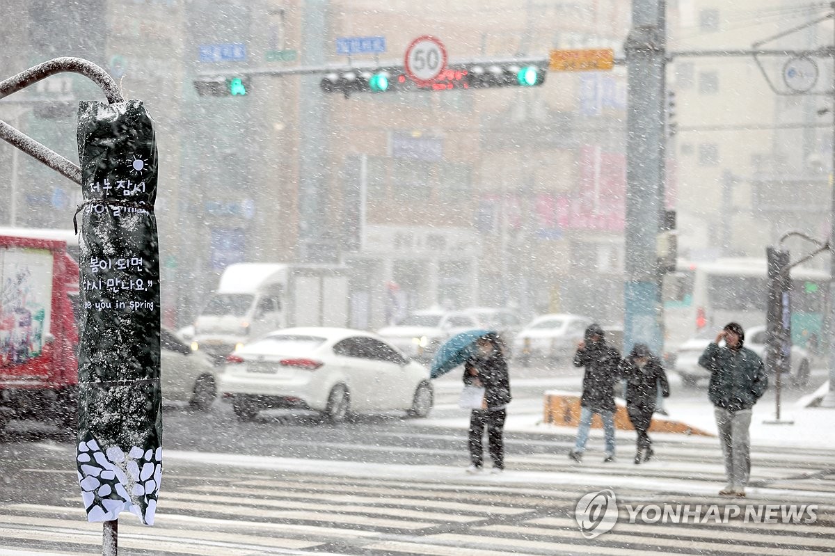 Chùm ảnh: Hàn Quốc đóng băng trong sóng lạnh Bắc Cực, băng tuyết trắng xóa bao phủ nhiều thành phố- Ảnh 4.