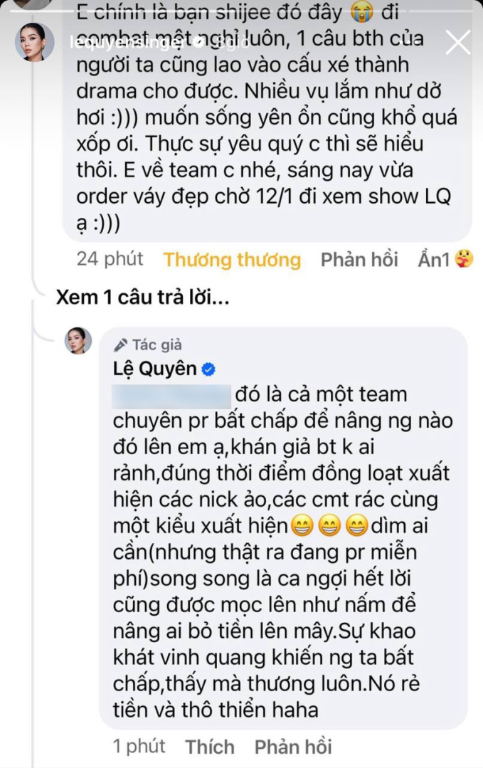 Lệ Quyên đăng loạt story ám chỉ ai đó mua bài "hạ bệ" mình nhưng lại viết sai chính tả?- Ảnh 4.