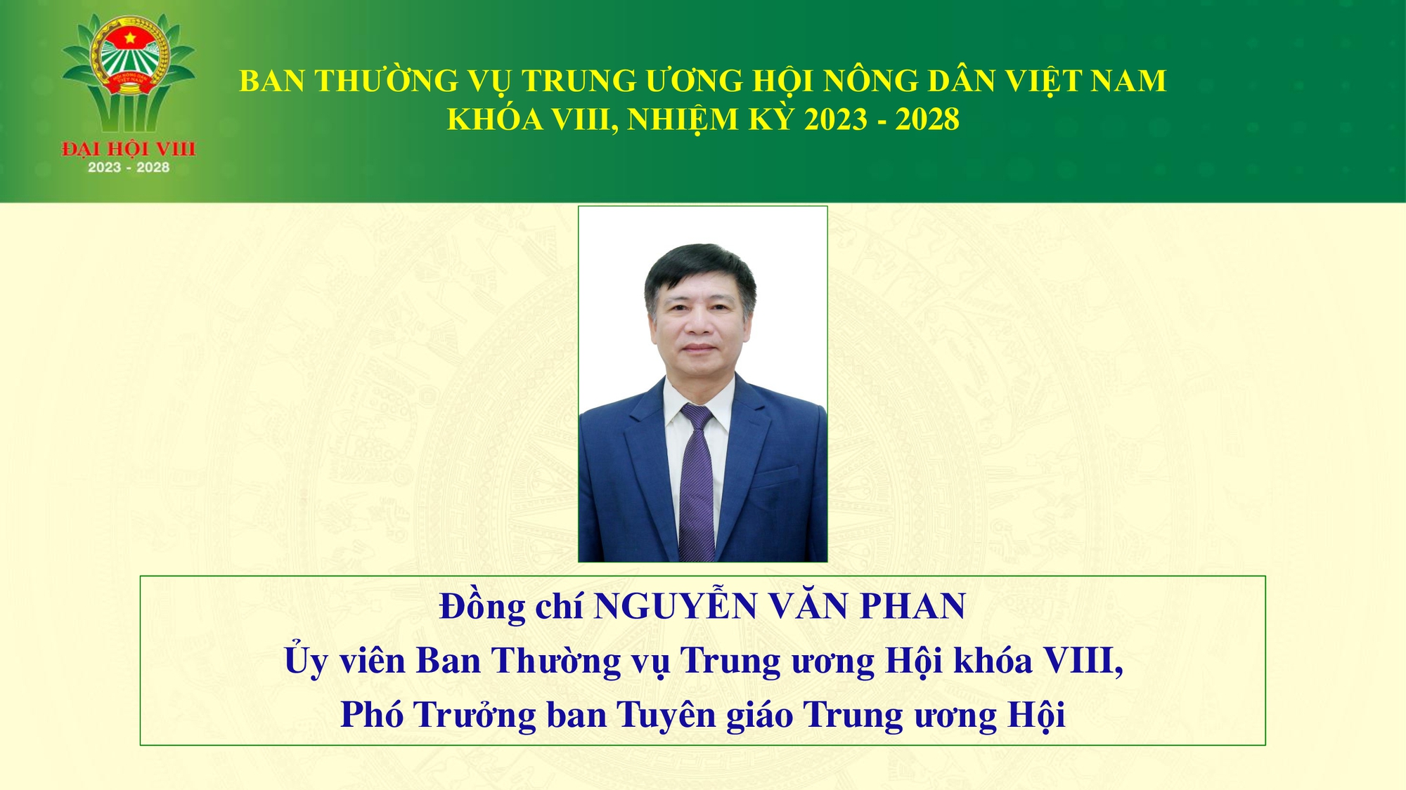 Danh sách  Ban Thường vụ Trung ương Hội Nông dân Việt Nam khoá VIII- Ảnh 12.