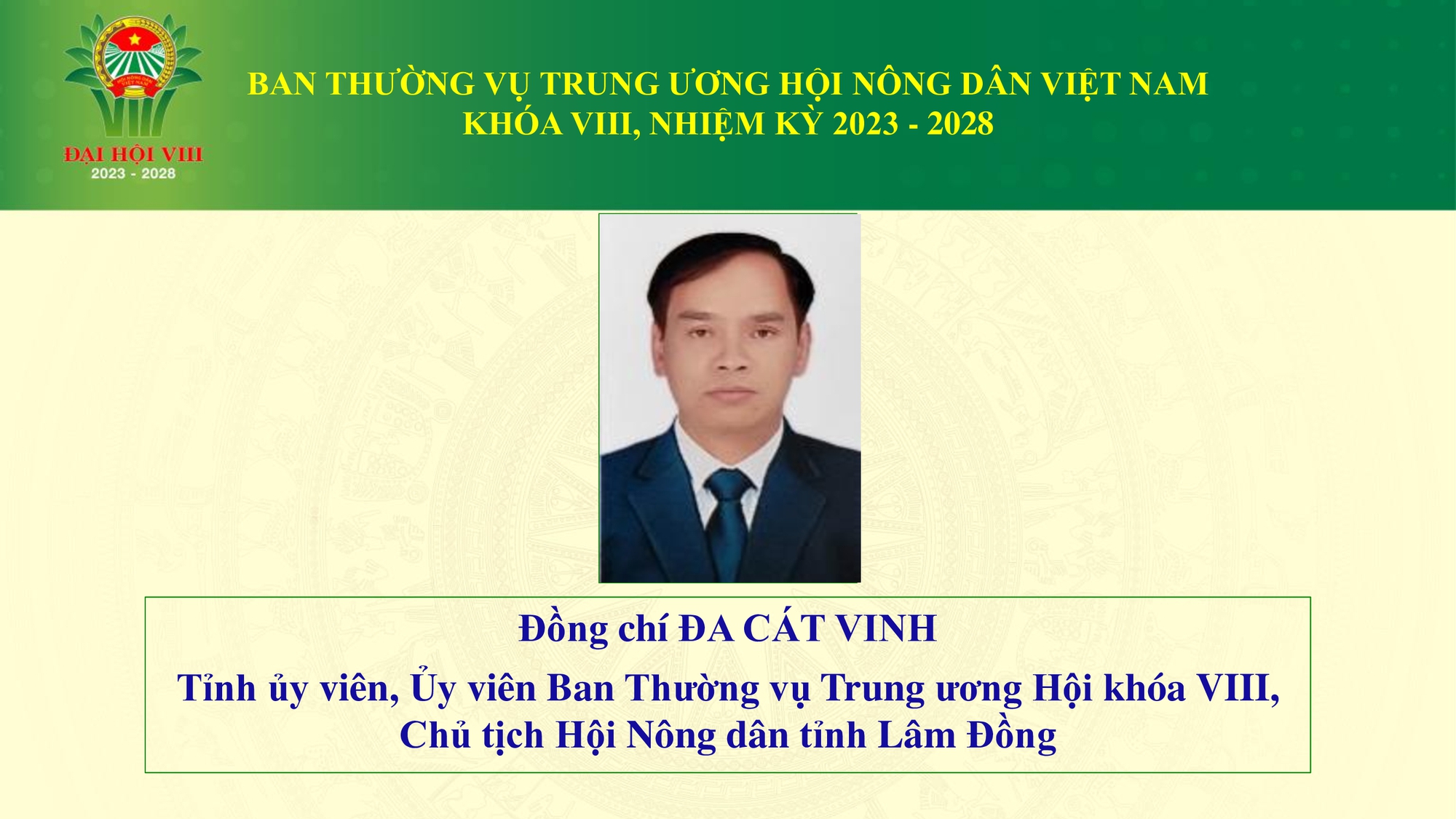 Danh sách  Ban Thường vụ Trung ương Hội Nông dân Việt Nam khoá VIII- Ảnh 16.