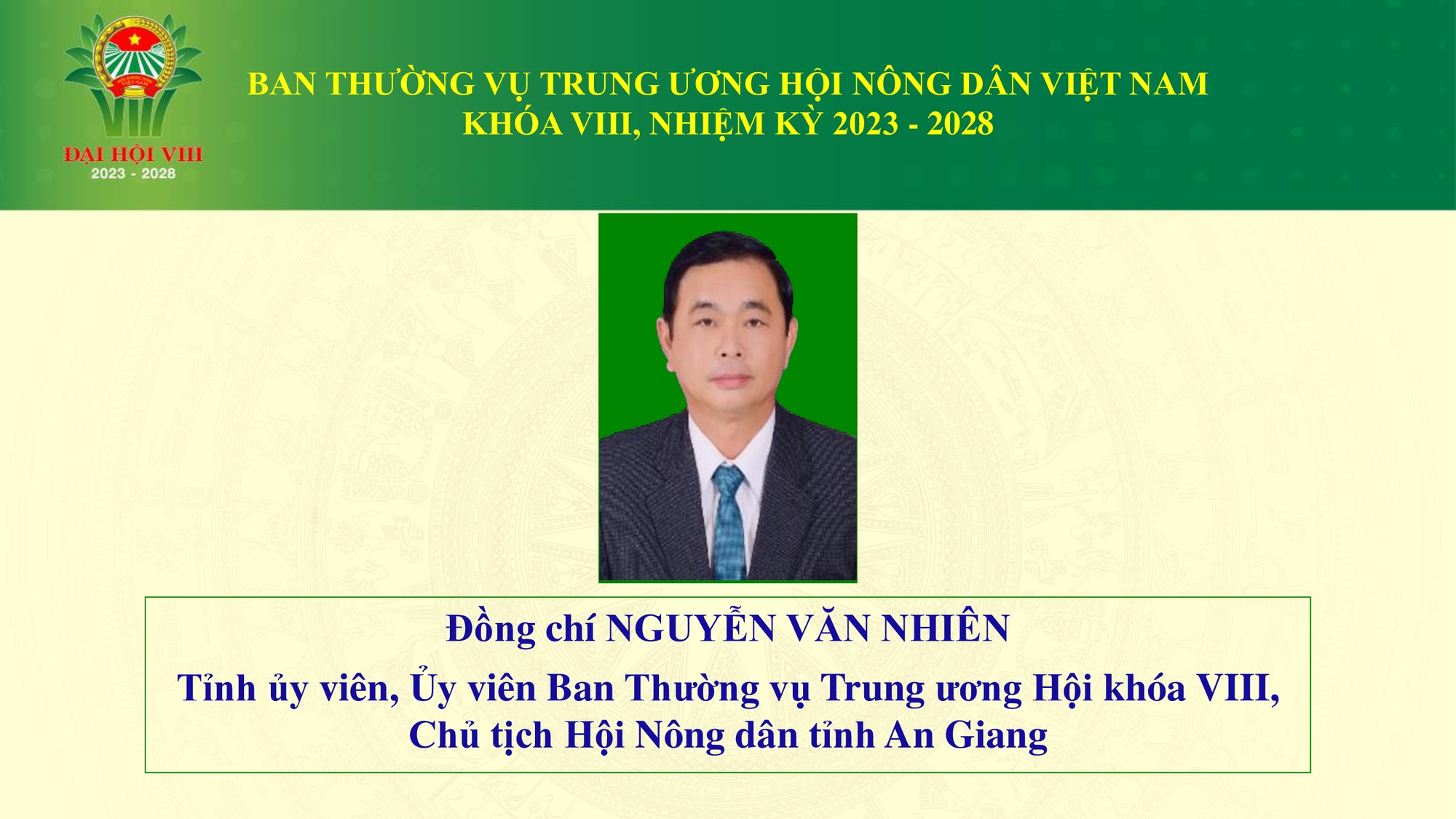 Danh sách  Ban Thường vụ Trung ương Hội Nông dân Việt Nam khoá VIII- Ảnh 17.