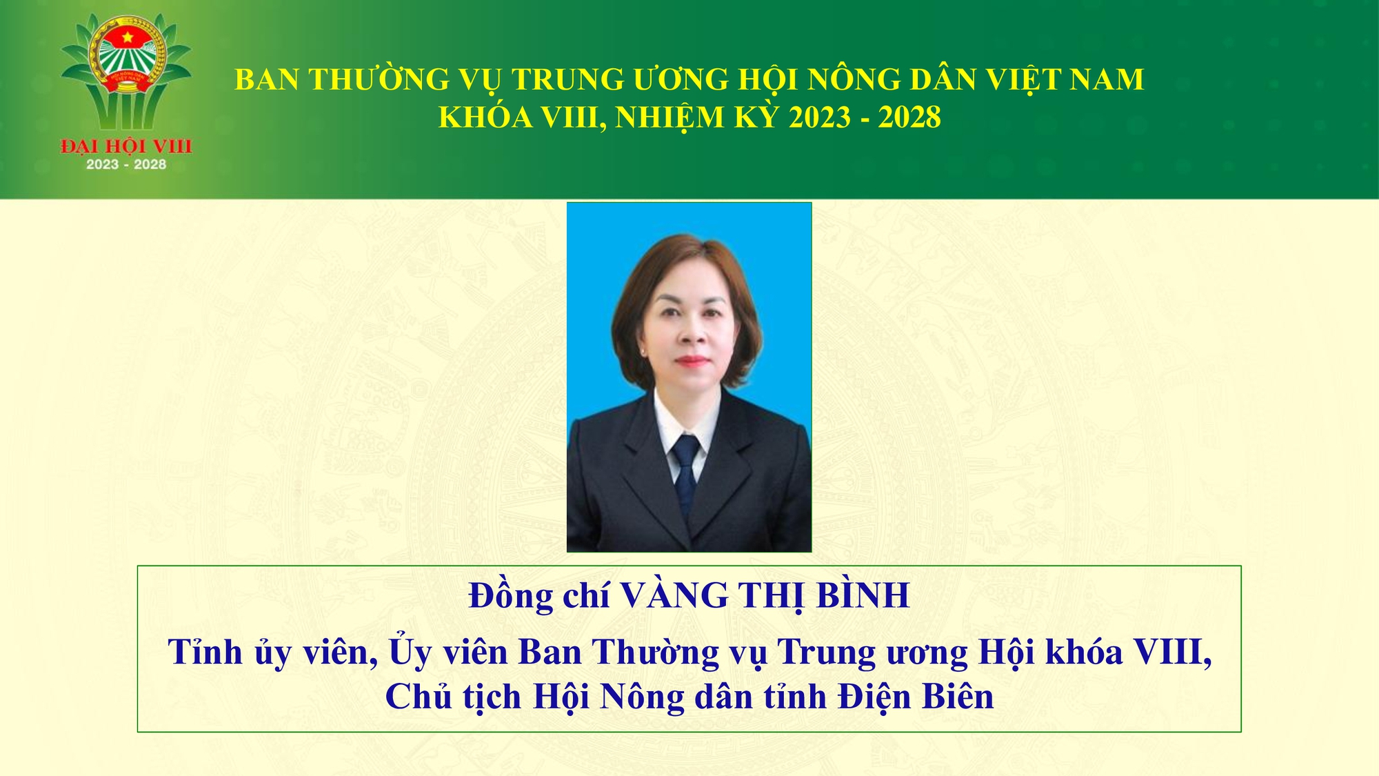 Danh sách  Ban Thường vụ Trung ương Hội Nông dân Việt Nam khoá VIII- Ảnh 18.