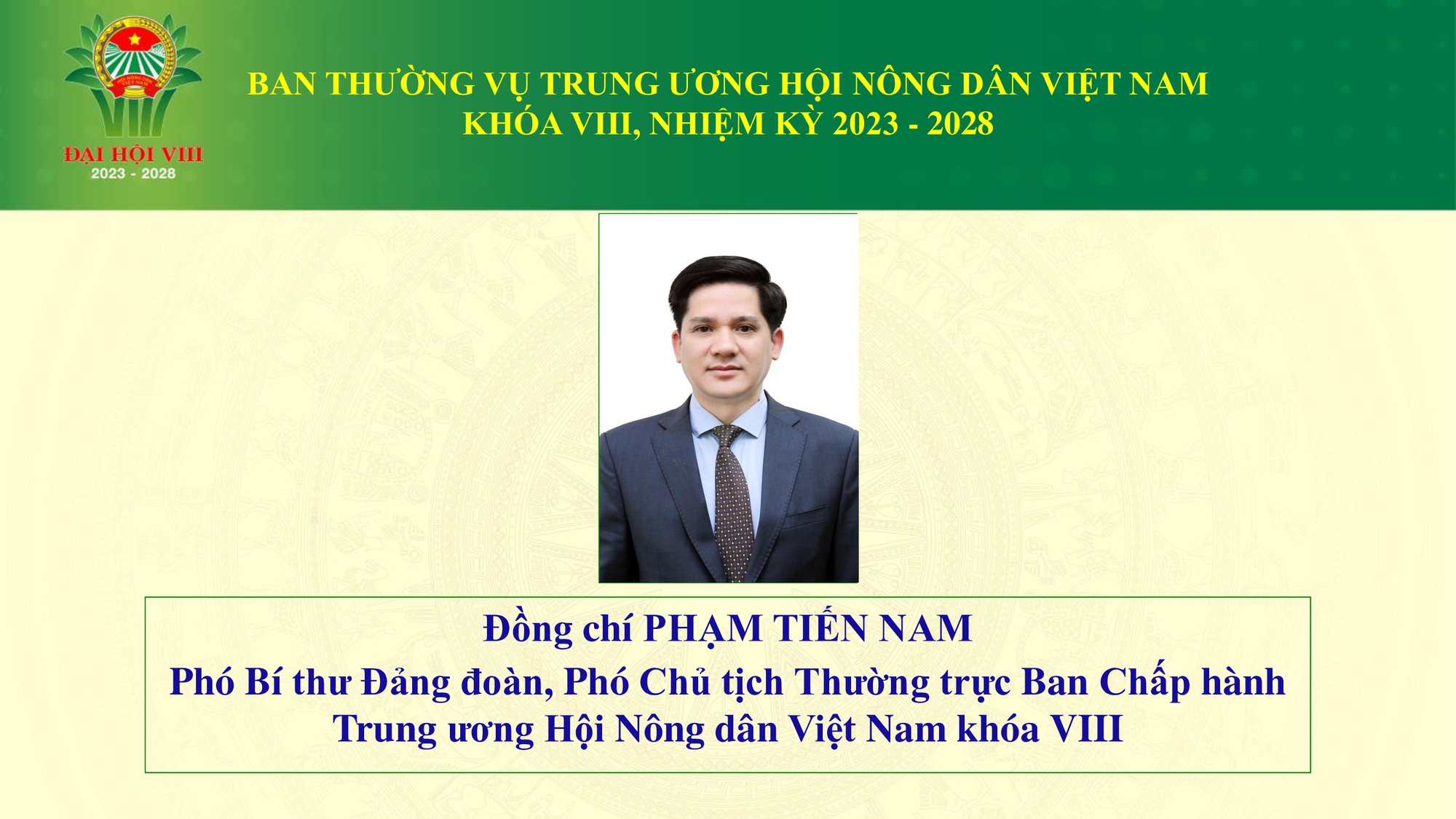 Danh sách  Ban Thường vụ Trung ương Hội Nông dân Việt Nam khoá VIII- Ảnh 2.
