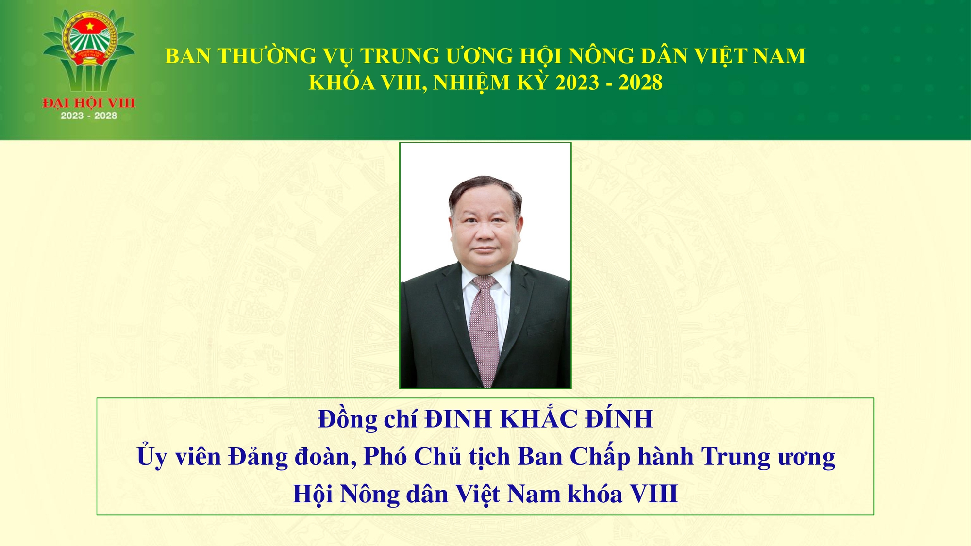 Danh sách  Ban Thường vụ Trung ương Hội Nông dân Việt Nam khoá VIII- Ảnh 3.