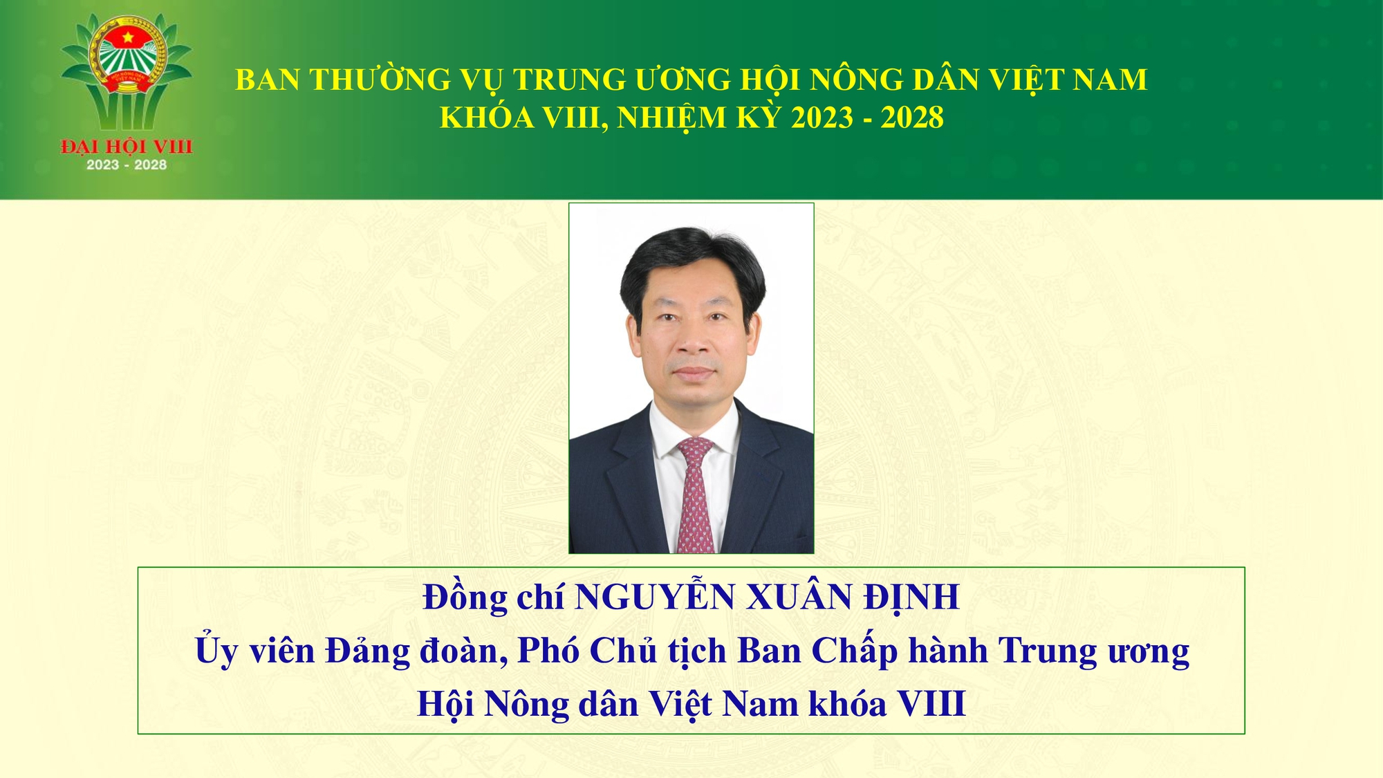 Danh sách  Ban Thường vụ Trung ương Hội Nông dân Việt Nam khoá VIII- Ảnh 5.