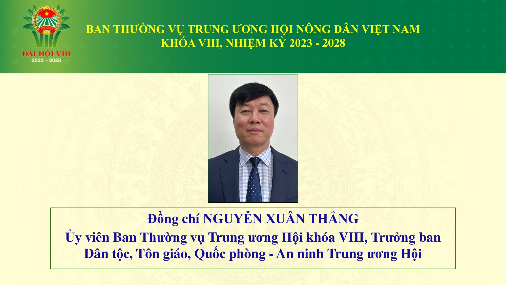 Danh sách  Ban Thường vụ Trung ương Hội Nông dân Việt Nam khoá VIII- Ảnh 7.