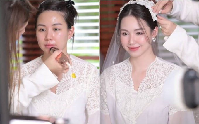 Lộ khoảnh khắc mặt mộc của cô dâu hot nhất MXH, liệu có còn “cực phẩm” như netizen ca ngợi?- Ảnh 3.