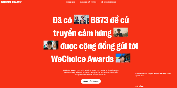 Chỉ sau 10 ngày phát động, WeChoice Awards 2023 đã nhận về gần 7.000 đề cử truyền cảm hứng từ độc giả!- Ảnh 1.