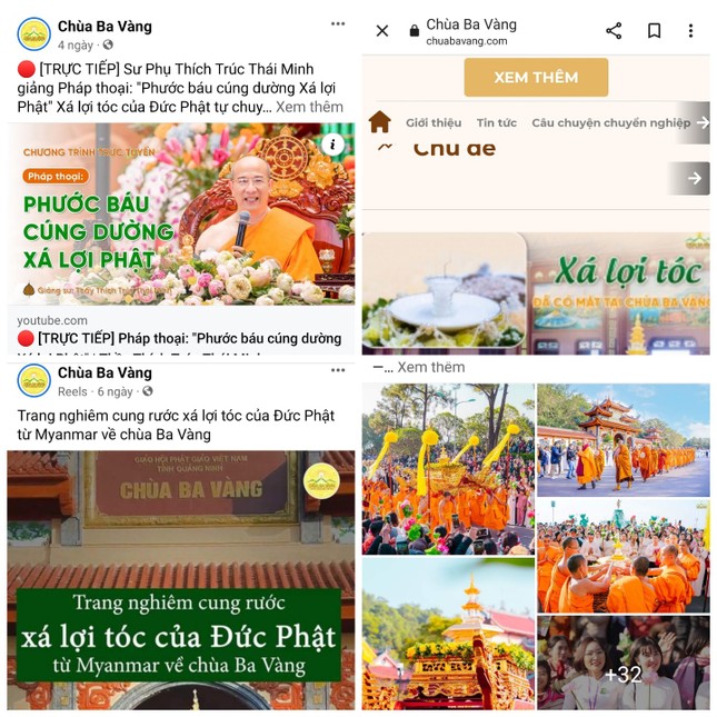 Yêu cầu chùa Ba Vàng gỡ bỏ tất cả nội dung giới thiệu xá lợi tóc Đức Phật- Ảnh 2.