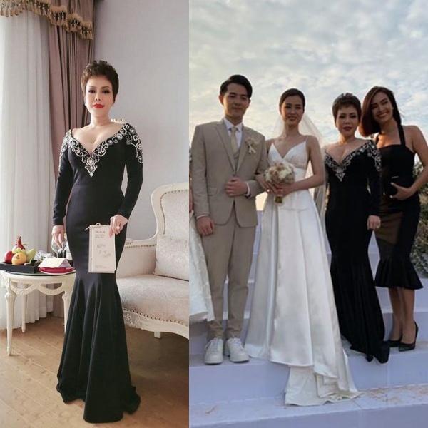Sao Việt diện đồ kém duyên đi ăn cưới: Hoàng Thùy mất điểm vì hở bạo, Lâm Khánh Chi như hoá cô dâu - Ảnh 6.