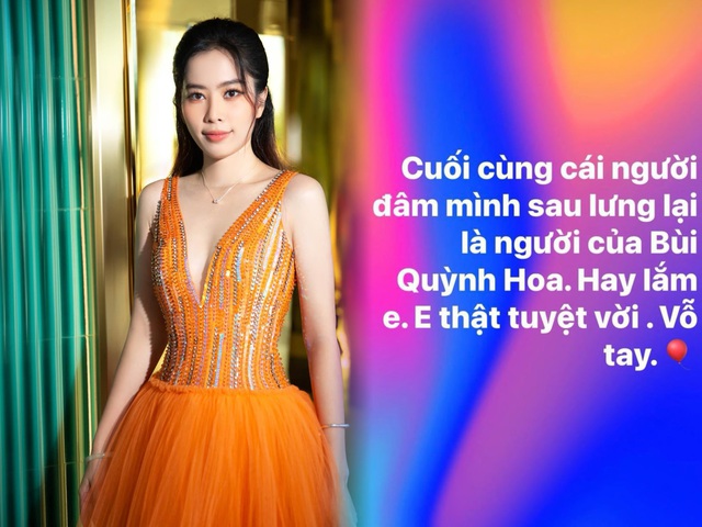 Sau tuyên bố bị fans Bạch Công Khanh hãm hại, Nam Em tiếp tục tố Hoa hậu Bùi Quỳnh Hoa đâm sau lưng - Ảnh 1.