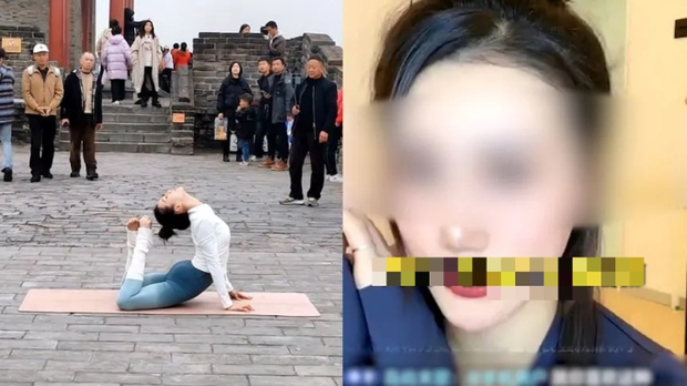 Xôn xao vụ nữ blogger Trung Quốc mặc đồ bó sát tập yoga tại di tích lịch sử, dân mạng: Động tác đẹp đến mấy cũng thành sai! - Ảnh 3.