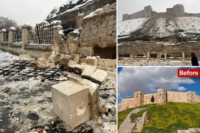 Lâu đài 2.000 năm tuổi từ thời La Mã bị tàn phá nặng nề do động đất ở Thổ Nhĩ Kỳ - Ảnh 1.