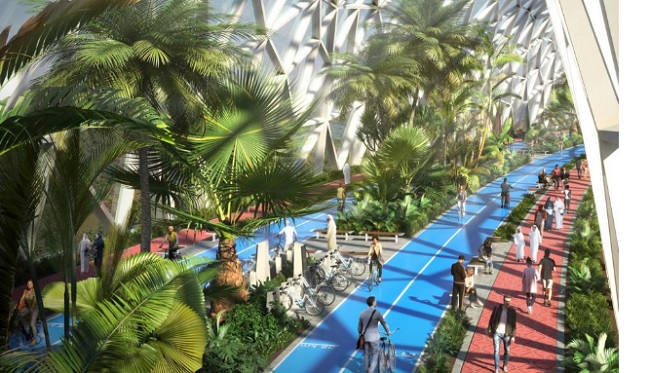 Dự án phố đi bộ trang bị điều hòa dài 93 km ở Dubai - Ảnh 1.