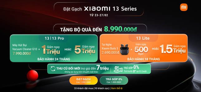 Thế Giới Di Động mở đặt trước Xiaomi 13 Series từ 22,99 triệu cùng ưu đãi đến 8,99 triệu đồng  - Ảnh 3.