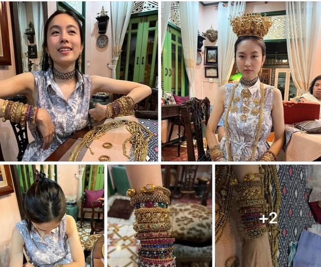 Vương miện vàng của Hoa hậu chuyển giới đẹp nhất Thái Lan trong ngày cưới - Ảnh 3.