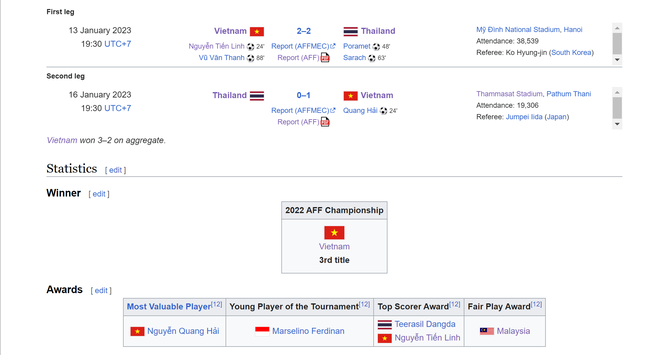 Sau hơn một tháng, Việt Nam bất ngờ ‘vô địch AFF Cup 2022’ - Ảnh 3.
