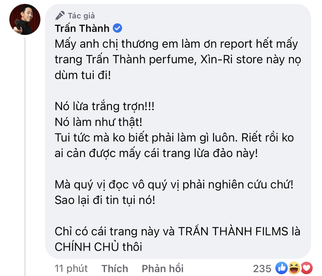 Trấn Thành bức xúc vì bị lợi dụng hình ảnh trắng trợn, nhấn mạnh 1 câu cảnh báo khán giả tránh bị lừa - Ảnh 2.