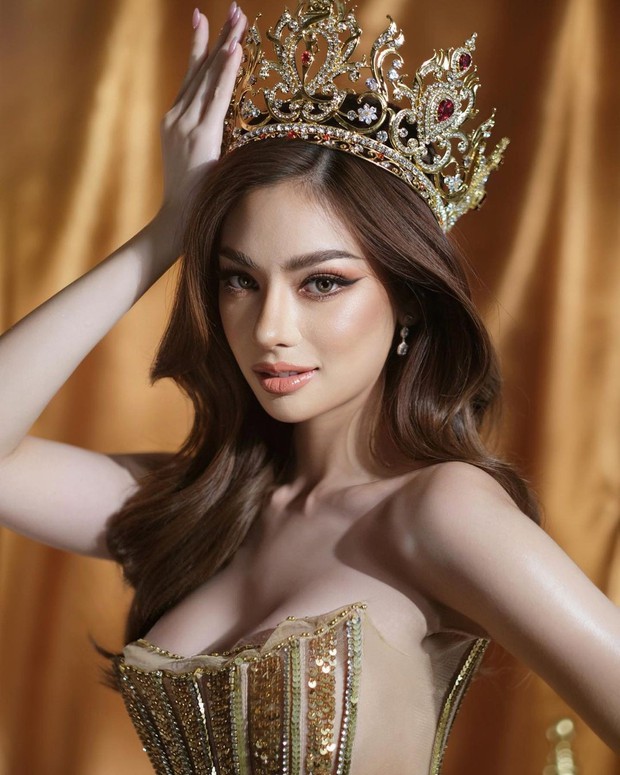 Nhan sắc người đẹp lai Việt đăng quang Hoa hậu Hòa bình ở Thái Lan - Ảnh 1.