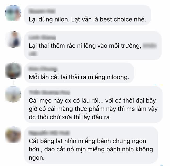 Tranh cãi chuyện cắt bánh chưng, bánh tét bằng dao quấn màng bọc thực phẩm: Kẻ khen mẹo hay, người chê hại môi trường - Ảnh 5.