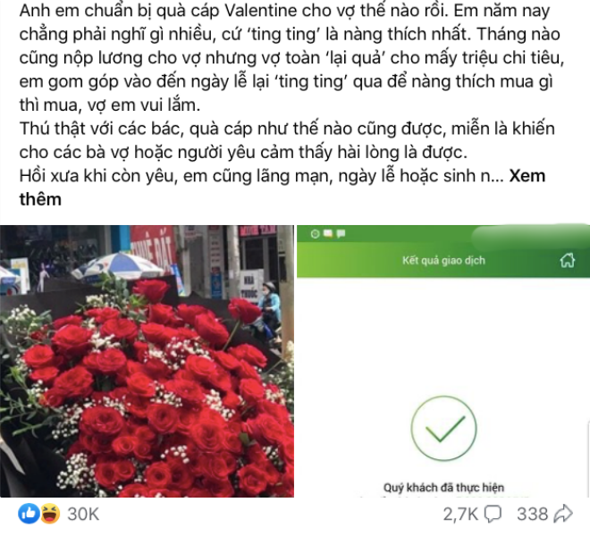 Các ông chồng khởi động mùa tặng quà Valentine: Đẹp nhất vẫn là tiếng ting ting từ điện thoại - Ảnh 1.