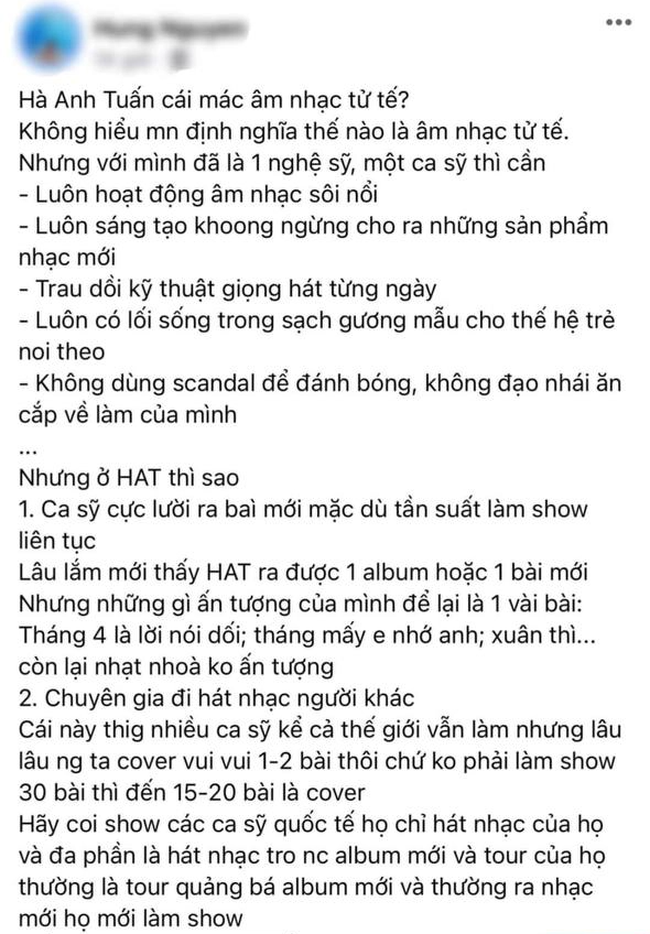  Kết thúc thành công concert Chân Trời Rực Rỡ, MXH vẫn rộ lên tranh cãi về chuyện hát cover và âm nhạc tử tế của Hà Anh Tuấn  - Ảnh 4.