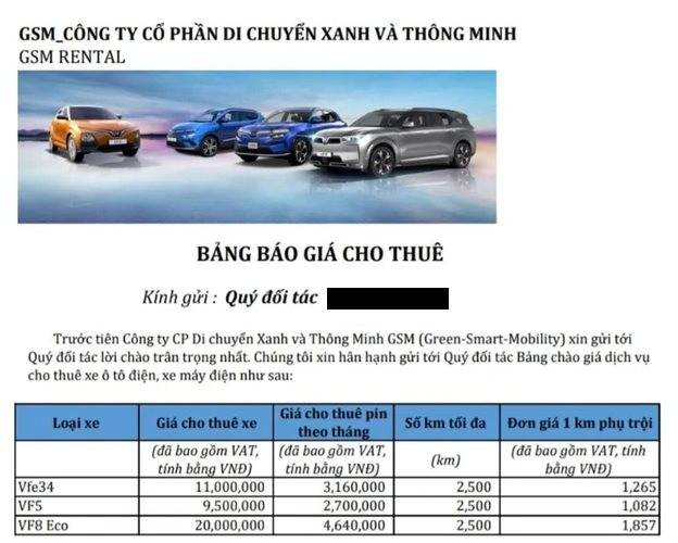 Lộ giá cho thuê ô tô điện của công ty tỷ phú Phạm Nhật Vượng: Thấp nhất 9,5 triệu/tháng chưa bao gồm pin - Ảnh 1.