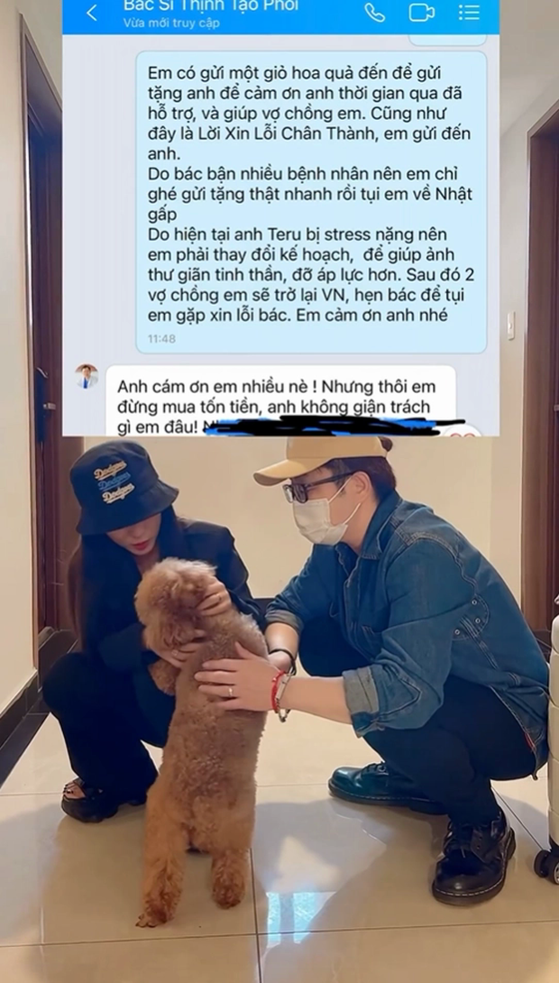  Tình hình hiện tại của Bà Nhân Vlog: Về Nhật gấp vì chồng quá stress, bác sĩ Thịnh từ chối quà xin lỗi - Ảnh 3.