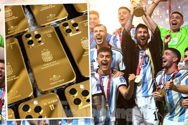 Messi chi 5 tỷ để mua iPhone mạ vàng tặng ĐT Argentina - Ảnh 1.