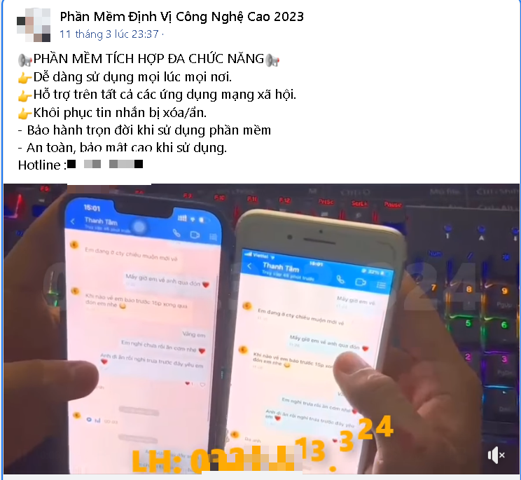 Chuyên gia công nghệ vạch mặt Phần mềm định vị theo dõi bán nhan nhản trên MXH, cảnh báo chiêu trò lừa đảo - Ảnh 1. Chuyên gia công nghệ vạch mặt Phần mềm định vị theo dõi bán nhan nhản trên MXH, cảnh báo chiêu trò lừa đảo - Ảnh 1.