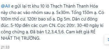 Môi giới rao bán đất nền cạnh tranh với Shark Thuỷ: “Chỉ 120 triệu đồng/lô, sổ đỏ đầy đủ, rẻ hơn 1/3 giá của Shark Thuỷ” - Ảnh 3.