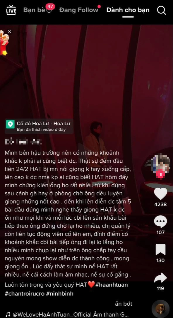 Hà Anh Tuấn bị nói giọng xuống cấp, lên cao không được ở Chân Trời Rực Rỡ: Ekip tiết lộ lý do! - Ảnh 3. Hà Anh Tuấn bị nói giọng xuống cấp, lên cao không được ở Chân Trời Rực Rỡ: Ekip tiết lộ lý do! - Ảnh 3.