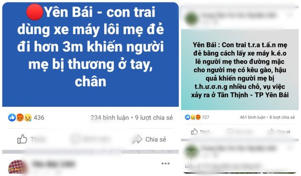 Thực hư tin con dùng xe máy kéo lê mẹ đẻ trên đường ở Yên Bái - Ảnh 1.