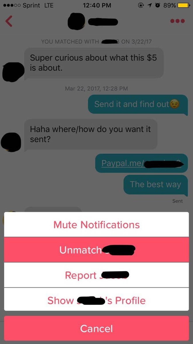 Chiêu trò moi tiền qua Tinder của cô gái đôi mươi, chưa gặp mặt cũng đã đút túi bộn tiền chỉ bằng một dòng mô tả - Ảnh 4.