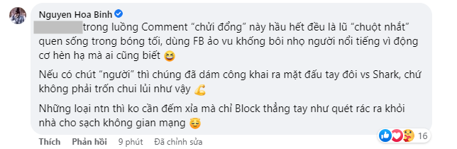  Shark Bình lại vì Phương Oanh mà ra mặt mắng antifan là chuột nhắt  - Ảnh 2.