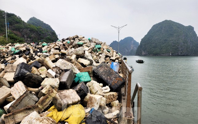 Hàng núi rác chất đống vớt từ vịnh Hạ Long - Ảnh 6.