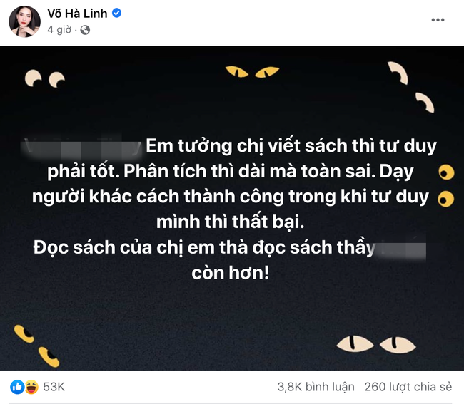  Võ Hà Linh bất ngờ gọi tên một người giữa drama, thẳng thắn khẳng định: Tư duy thất bại!  - Ảnh 1.