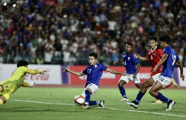 Trực tiếp U22 Campuchia vs U22 Indonesia 1-2 (H2): Campuchia đá hỏng penalty - Ảnh 1.