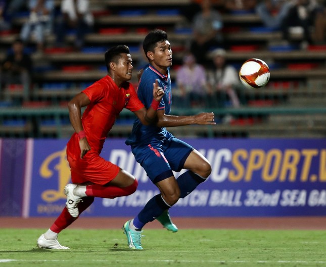 Trực tiếp U22 Thái Lan vs U22 Myanmar 0-0 (H1): Thái Lan lỡ cơ hội mở tỷ số sớm - Ảnh 1.