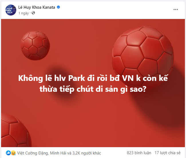 Vụ cựu trợ lý tuyển Việt Nam gây tranh cãi: Không nên lôi HLV Park Hang-seo vào cuộc! - Ảnh 1.