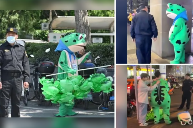 Dân mạng Trung Quốc tranh cãi video người bán bóng ếch bị đuổi trên đường phố - Ảnh 1.