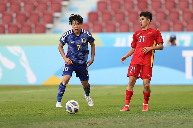 Thua đậm Nhật Bản, U17 Việt Nam rơi vào thế khó ở giải châu Á - Ảnh 1.