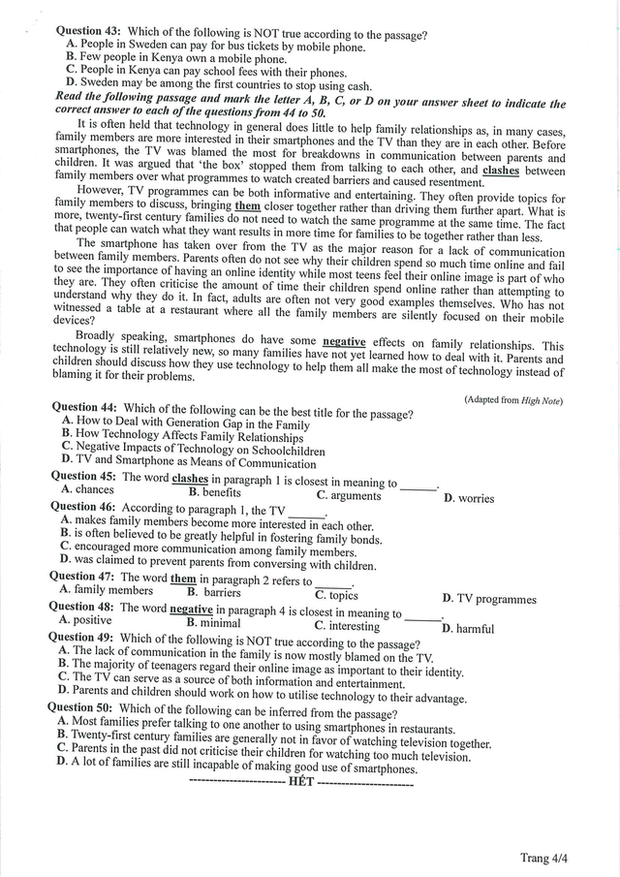 Đề thi và gợi ý lời giải môn Tiếng Anh thi tốt nghiệp THPT 2023 - Ảnh 13.