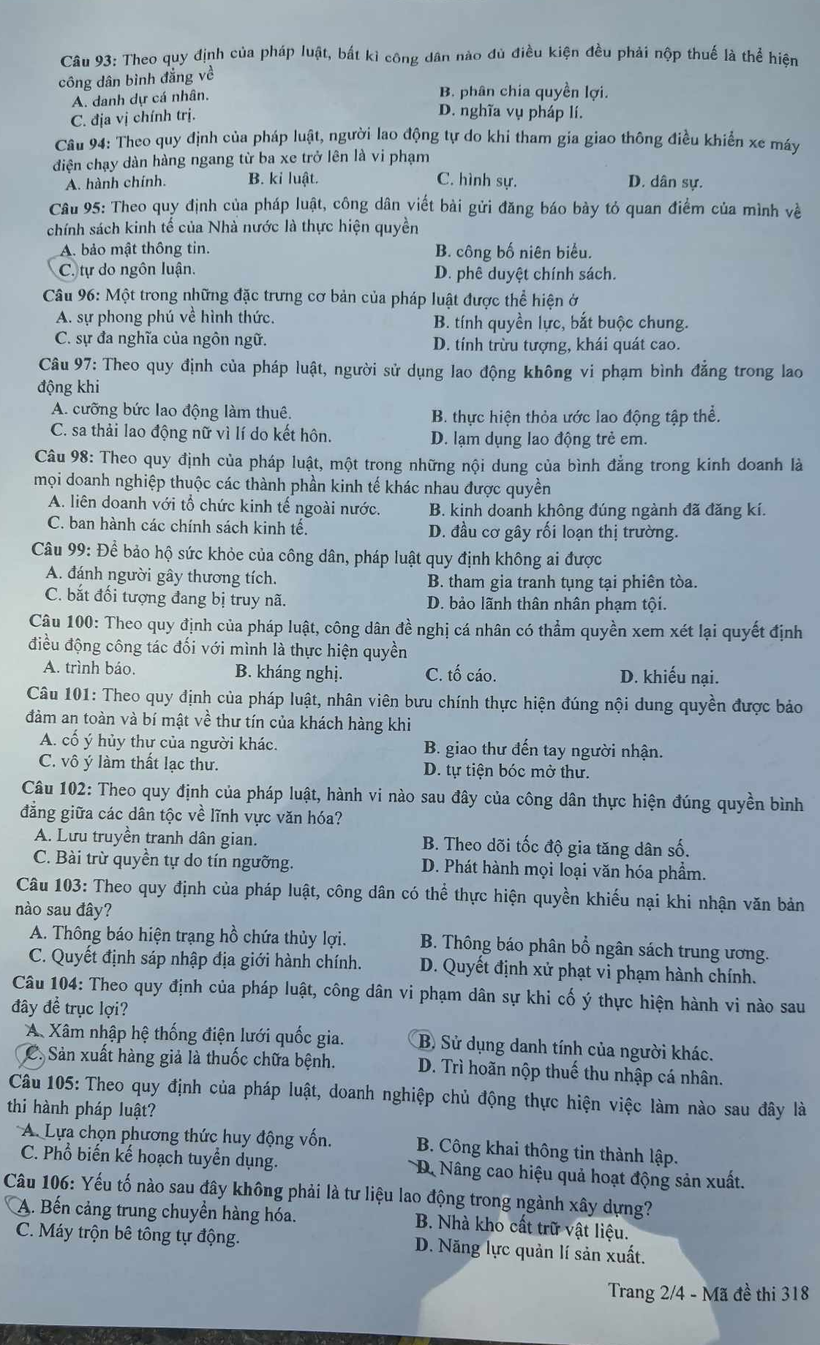 Gợi ý lời giải môn Giáo dục Công dân kỳ thi tốt nghiệp THPT 2023 - Ảnh 2.