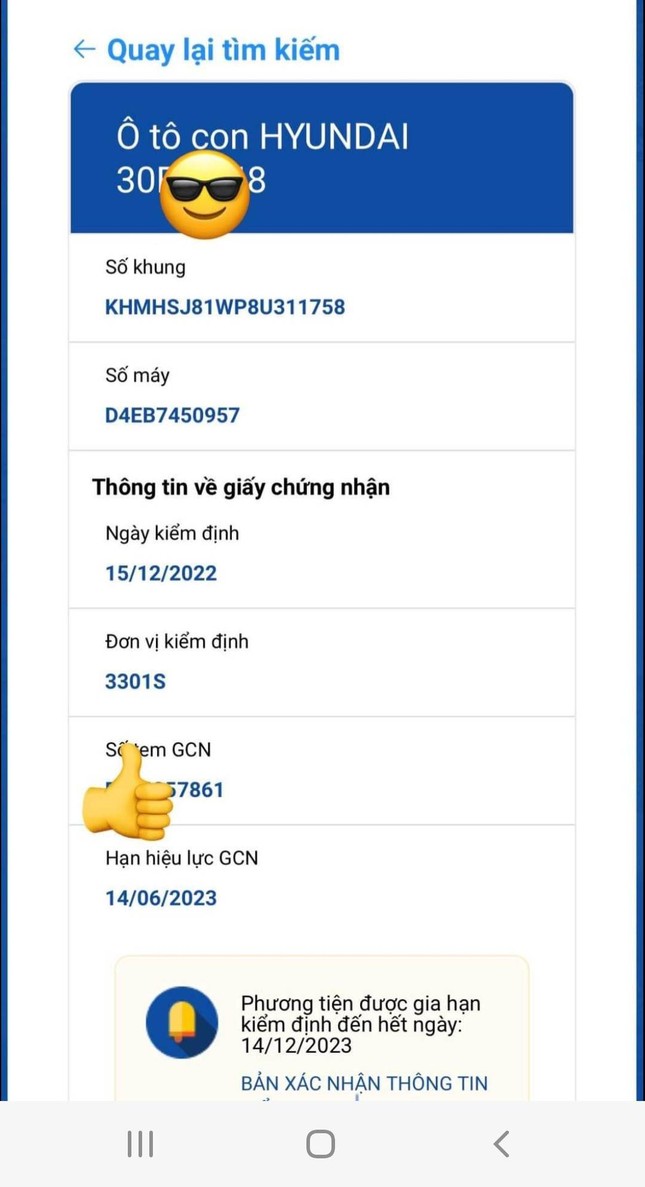 Cách tra cứu trực tuyến, xác nhận xe tự động giãn đăng kiểm - Ảnh 2.