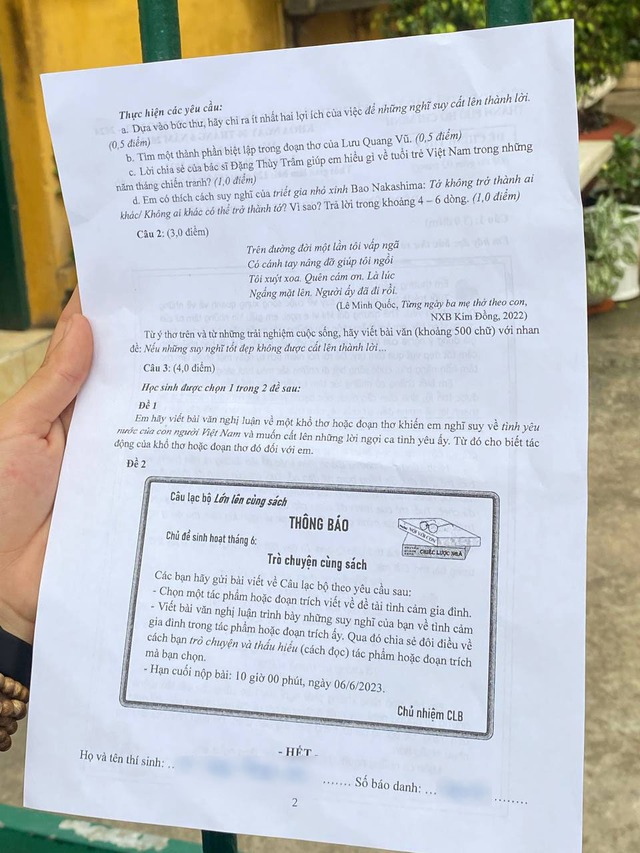 Đề Văn thi vào lớp 10 tại TP.HCM năm 2023 cực hay: “Nếu những suy nghĩ tốt đẹp không được cất lên thành lời…”