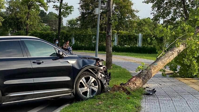 Đằng sau những bức ảnh TNGT: KIA Sorento bất ngờ lao lên vỉa hè hạ gục gốc cây lớn - Ảnh 4.