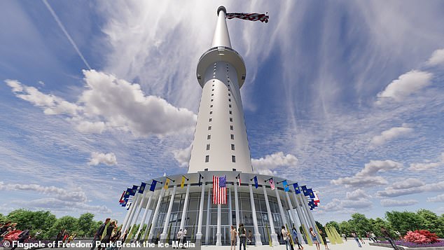Người Mỹ tranh cãi nổ lửa vì dự án 1 tỉ USD xây cột cờ cao nhất thế giới - Ảnh 1.