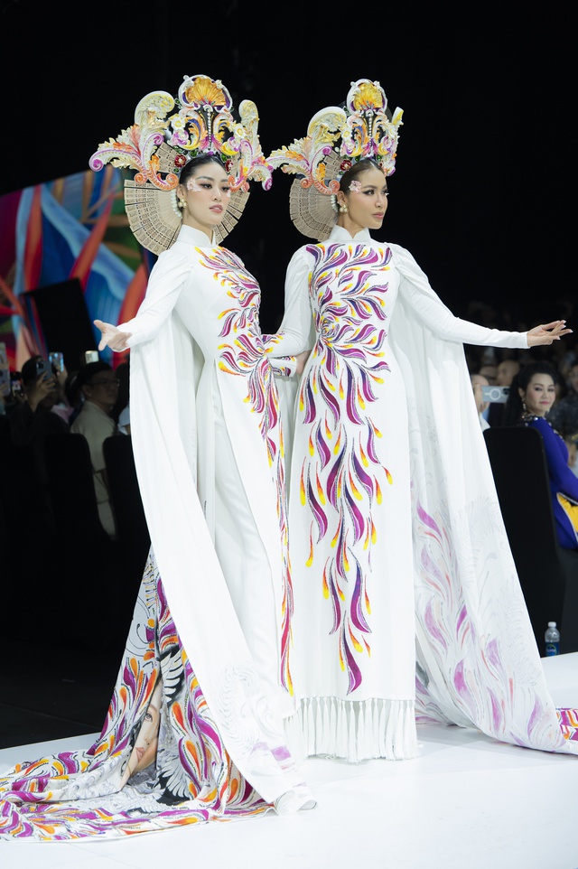 Hương Ly mở màn, Khánh Vân - Minh Tú làm vedette cho bộ sưu tập áo dài của Minh Châu - Ảnh 6.