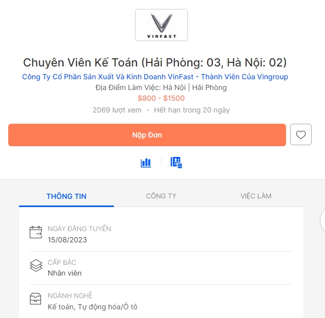 Bị cho là dễ thất nghiệp, ngành này vẫn được VinFast sẵn sàng chiêu mộ nhân sự với mức lương lên đến 36 triệu đồng/tháng - Ảnh 4.